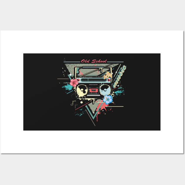 Ghettoblaster retro graffiti Wall Art by Kisho